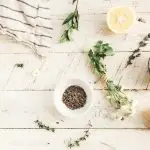 green vegetable beside ceramic bowl